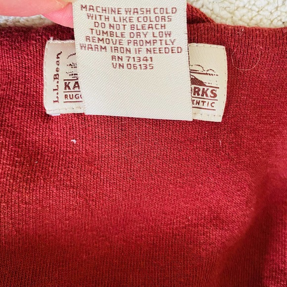 L.L. Bean Mens Katahdin Iron Works Heavyweight Hooded Sherpa Cotton Sweatshirt - Picture 9 of 10